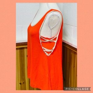 Mango & Sebastian Size Medium Orange Tank Top